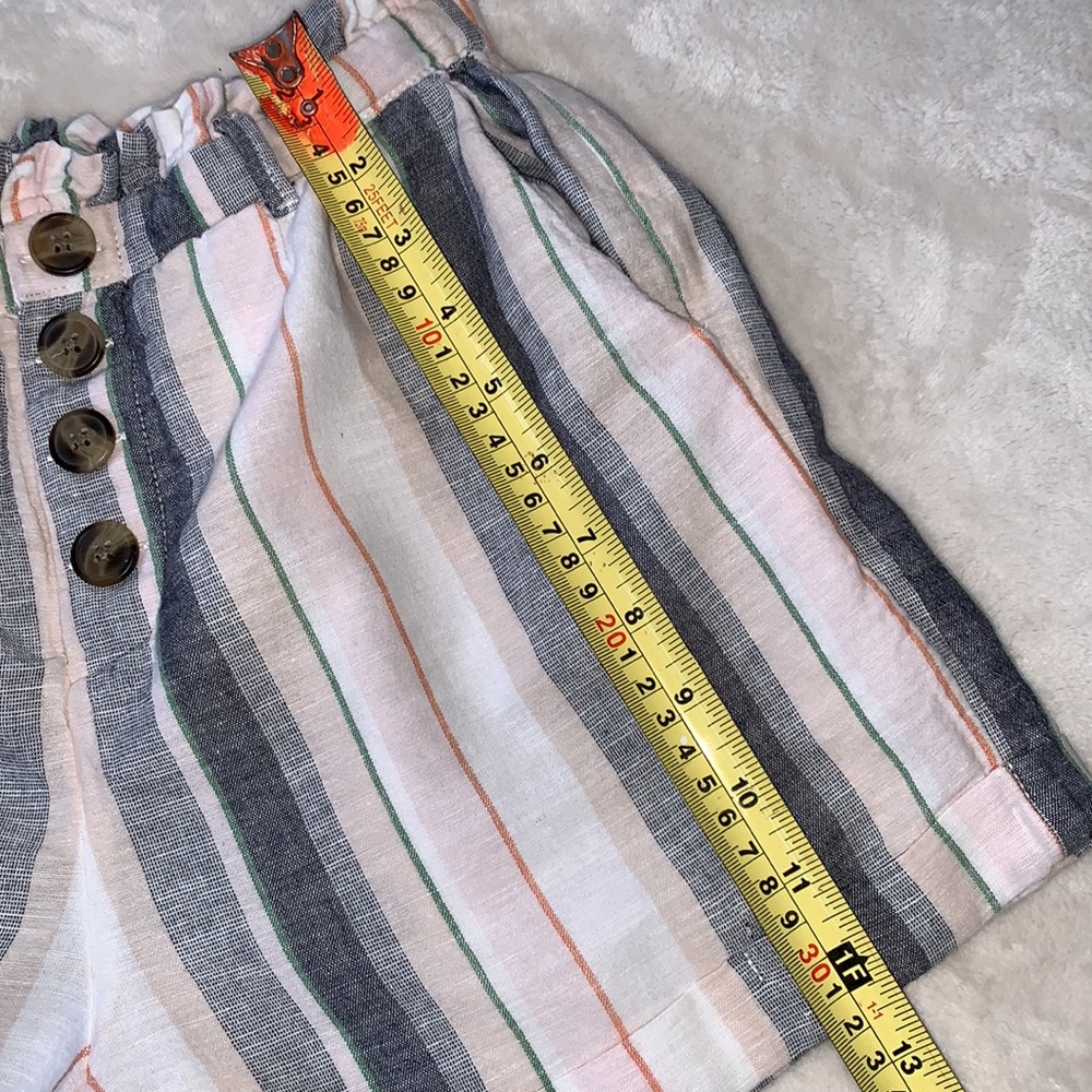 American Eagle XS Striped Elastic Waist Shorts EUC Pink Blue White Green - Picture 8 of 11